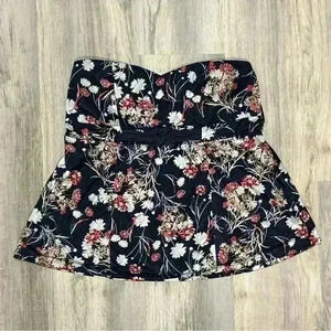 Torrid Women’s Navy Floral Satin Strapless Summer Dressy Tube Top Plus Size 2x